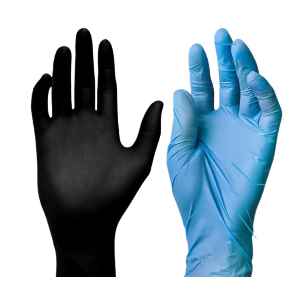 Kingfa Einweghandschuhe | Nitril Handschuhe | Blau / Schwarz | 10 x 100 Stück