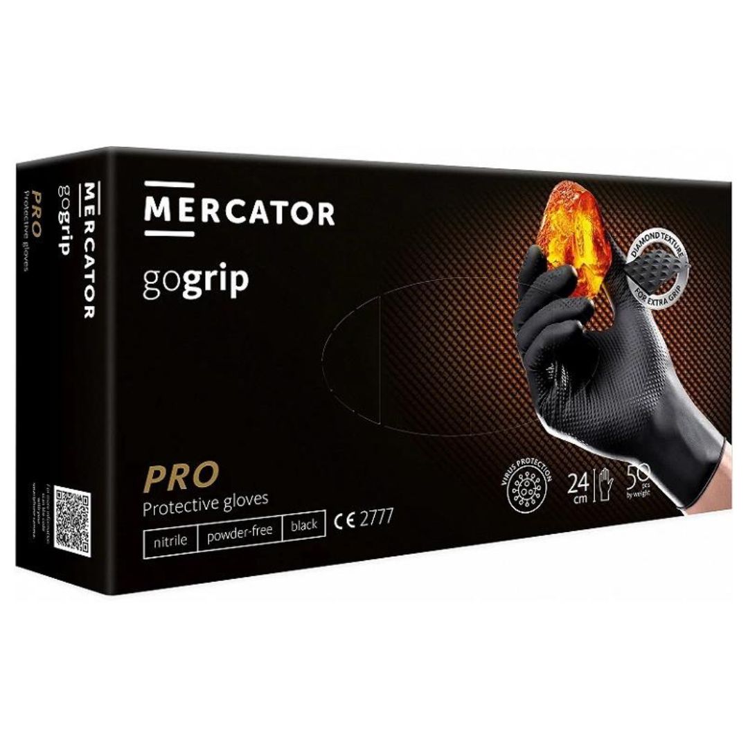 MERCATOR® gogrip | 50 St. | Nitrylhandschuhe | Schutzhandschuh | Puderfrei | in zwei Farben erhältlich