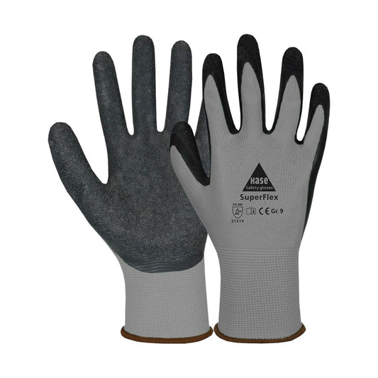 SuperFlex Montagehandschuhe | Latex Beschichtung | 10er Pack